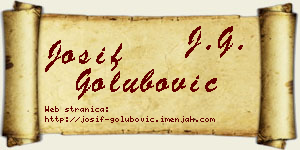 Josif Golubović vizit kartica
